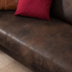 Ars manufacti Sofa Tullow (2-Sitzer) - Antiklederoptik Dunkelbraun -Wohnzimmermöbel boutique en ligne sofa tullow 3 sitzer antiklederoptik dunkelbraun 4972148