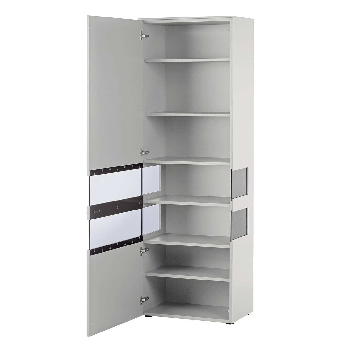 GWINNER Wohnwand Anzio I (4-teilig) - Matt Weiß - Glastür links - Mit Beleuchtung 4 GWINNER Wohnwand Anzio I (4-teilig) - Matt Weiß - Glastür links - Mit Beleuchtung – Bild 4