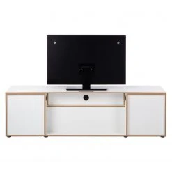 GWINNER Wohnwand Anzio I (4-teilig) - Matt Weiß - Glastür links - Mit Beleuchtung 17 GWINNER Wohnwand Anzio I (4-teilig) - Matt Weiß - Glastür links - Mit Beleuchtung -Wohnzimmermöbel boutique en ligne tv lowboard anzio i weiss 4524312