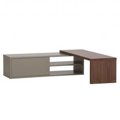 Temahome TV-Lowboard Echo - Grau / Walnuss -Wohnzimmermöbel boutique en ligne tv lowboard echo weiss walnuss 3955148