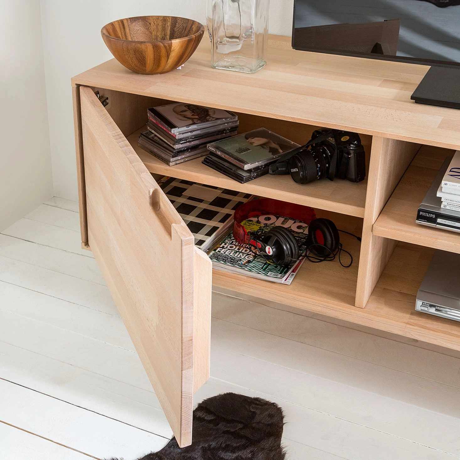 Mørteens TV-Lowboard Finsby - Buche massiv 9 Mørteens TV-Lowboard Finsby - Buche massiv – Bild 9