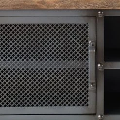 Ars manufacti TV-Lowboard Hunter - Mango massiv / Metall - Mango / Blaugrau -Wohnzimmermöbel boutique en ligne tv lowboard hunter mango massiv metall mango blaugrau 4845704