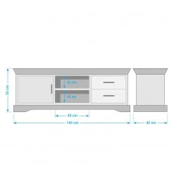 Ars manufacti TV-Lowboard Hunter - Mango massiv / Metall - Mango / Blaugrau -Wohnzimmermöbel boutique en ligne tv lowboard hunter mango massiv metall mango blaugrau 5159616