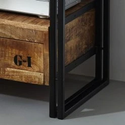 Wolf-Möbel TV-Lowboard Iron - Mango massiv / Eisen -Wohnzimmermöbel boutique en ligne tv lowboard iron mango massiv eisen 3718077