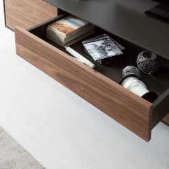 Studio Copenhagen TV-Lowboard Payara - Echtholzfurnier - Walnuss / Anthrazit -Wohnzimmermöbel boutique en ligne tv lowboard payara walnuss schwarz 4372768