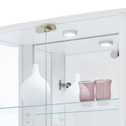 Fredriks Vitrine Nysa - Inkl. Beleuchtung - Hochglanz Weiß -Wohnzimmermöbel boutique en ligne vitrine nysa inkl beleuchtung hochglanz weiss 3208957