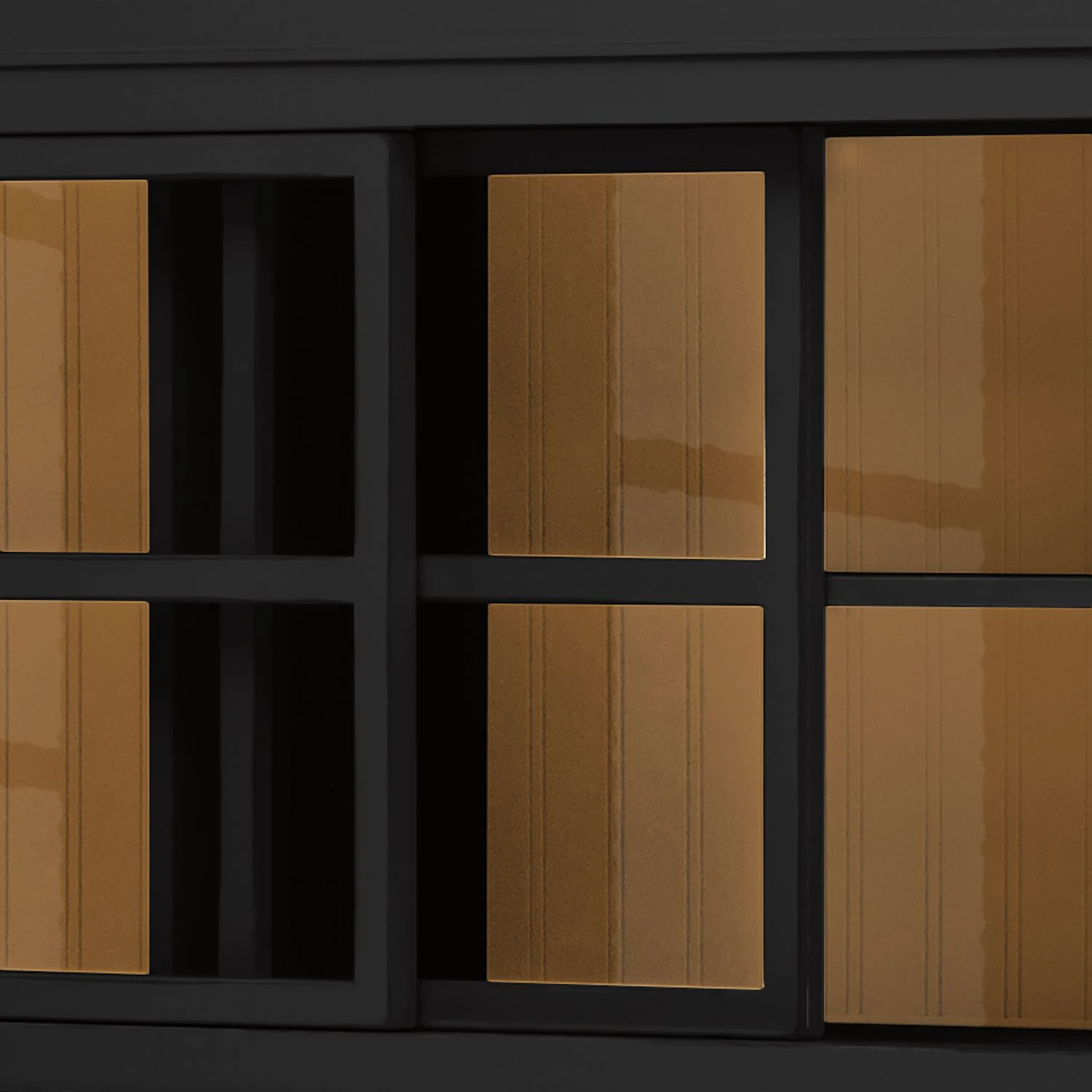 Maison Belfort Vitrinenschrank Azjana - Schwarz / Pinie Honig 7 Maison Belfort Vitrinenschrank Azjana - Schwarz / Pinie Honig – Bild 7