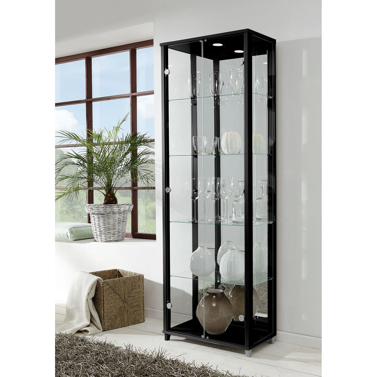 Loftscape Vitrinenschrank Exhibit II - Inkl. Beleuchtung - Schwarz 2 Loftscape Vitrinenschrank Exhibit II - Inkl. Beleuchtung - Schwarz – Bild 2