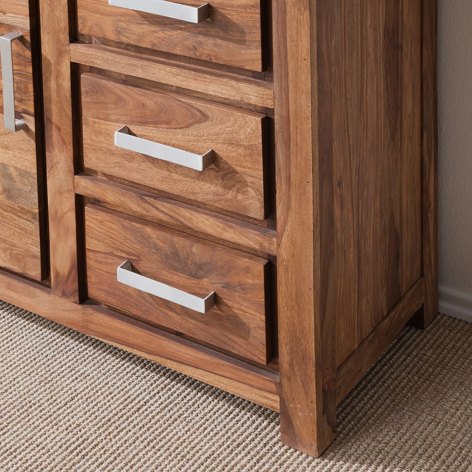 Ars Natura Vitrinenschrank Ohio - Sheesham massiv 10 Ars Natura Vitrinenschrank Ohio - Sheesham massiv – Bild 10