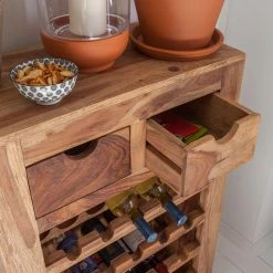 Wolf-Möbel Weinregal Yoga I - Sheesham massiv - Natur -Wohnzimmermöbel boutique en ligne weinregal yoga i sheesham massiv natur 3373557