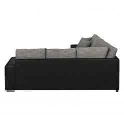 Roomscape Wohnlandschaft Berrings - (mit Schlaffunktion) - Kunstleder / Strukturstoff Schwarz / Grau - Longchair davorstehend links -Wohnzimmermöbel boutique en ligne wohnlandschaft berrings mit schlaffunktion kunstleder strukturstoff schwarz grau longchair davorstehend links 3633517