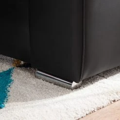 Roomscape Wohnlandschaft Berrings - (mit Schlaffunktion) - Kunstleder / Strukturstoff Schwarz / Grau - Longchair davorstehend links -Wohnzimmermöbel boutique en ligne wohnlandschaft berrings mit schlaffunktion kunstleder strukturstoff schwarz grau longchair davorstehend links 4993824