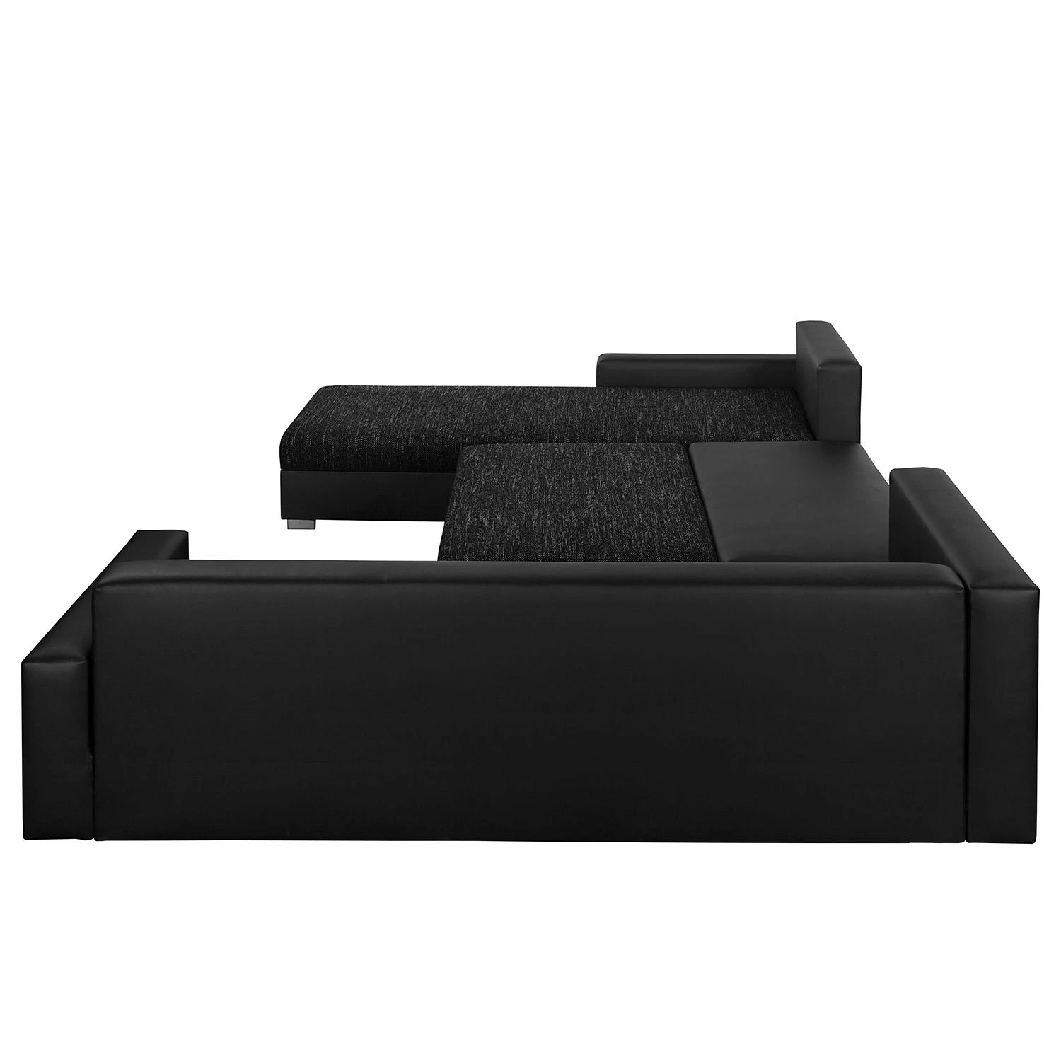 Fredriks Wohnlandschaft Sibenik - (mit Schlaffunktion) - Kunstleder/Strukturstoff - Anthrazit - Longchair davorstehend links / Ottomane rechts 7 Fredriks Wohnlandschaft Sibenik - (mit Schlaffunktion) - Kunstleder/Strukturstoff - Anthrazit - Longchair davorstehend links / Ottomane rechts – Bild 7