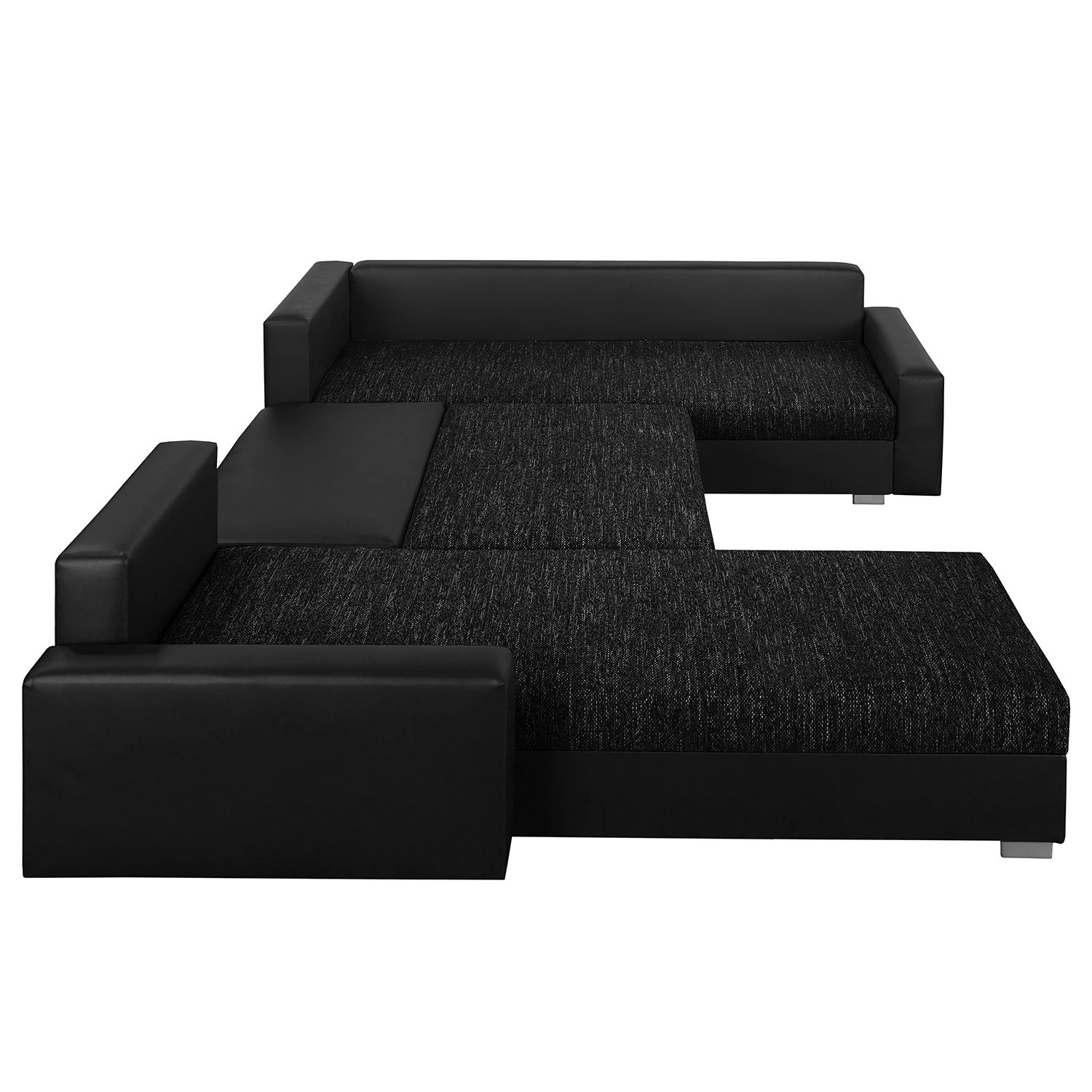 Fredriks Wohnlandschaft Sibenik - (mit Schlaffunktion) - Kunstleder/Strukturstoff - Anthrazit - Longchair davorstehend links / Ottomane rechts 12 Fredriks Wohnlandschaft Sibenik - (mit Schlaffunktion) - Kunstleder/Strukturstoff - Anthrazit - Longchair davorstehend links / Ottomane rechts – Bild 12