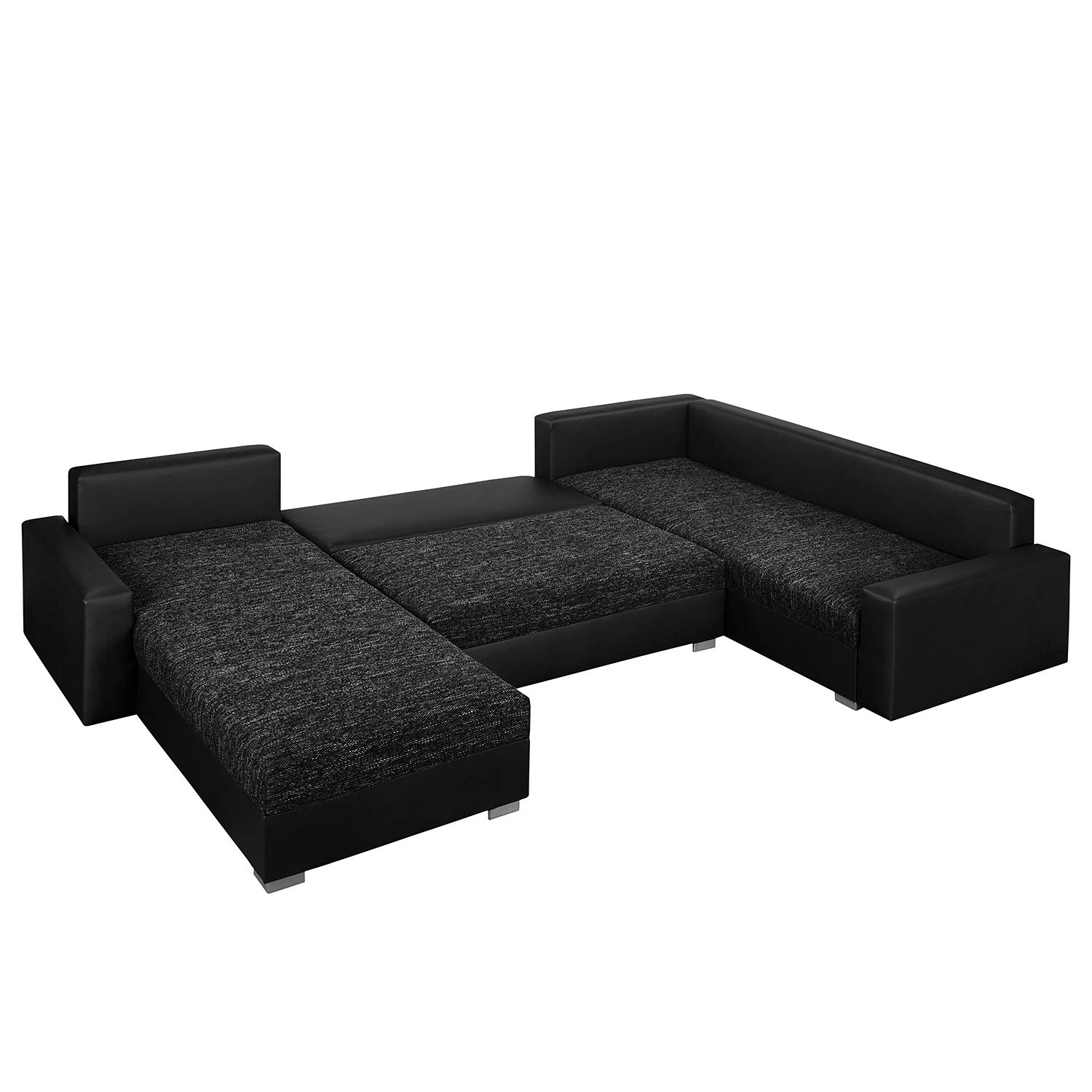 Fredriks Wohnlandschaft Sibenik - (mit Schlaffunktion) - Kunstleder/Strukturstoff - Anthrazit - Longchair davorstehend links / Ottomane rechts 8 Fredriks Wohnlandschaft Sibenik - (mit Schlaffunktion) - Kunstleder/Strukturstoff - Anthrazit - Longchair davorstehend links / Ottomane rechts – Bild 8