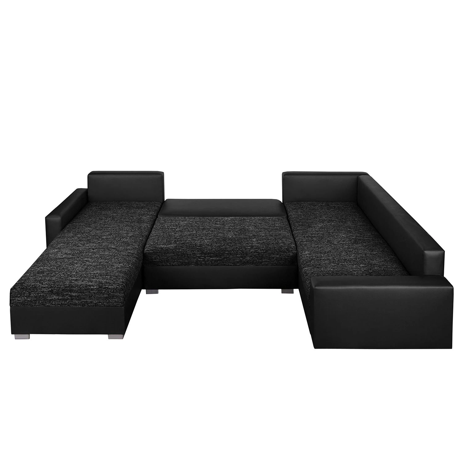 Fredriks Wohnlandschaft Sibenik - (mit Schlaffunktion) - Kunstleder/Strukturstoff - Anthrazit - Longchair davorstehend links / Ottomane rechts 9 Fredriks Wohnlandschaft Sibenik - (mit Schlaffunktion) - Kunstleder/Strukturstoff - Anthrazit - Longchair davorstehend links / Ottomane rechts – Bild 9