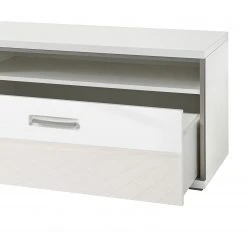 Loftscape Wohnwand Arco III (4-teilig) - Hochglanz Weiß / Grau -Wohnzimmermöbel boutique en ligne wohnwand arco i 5 teilig hochglanz weiss grau 4710632 4