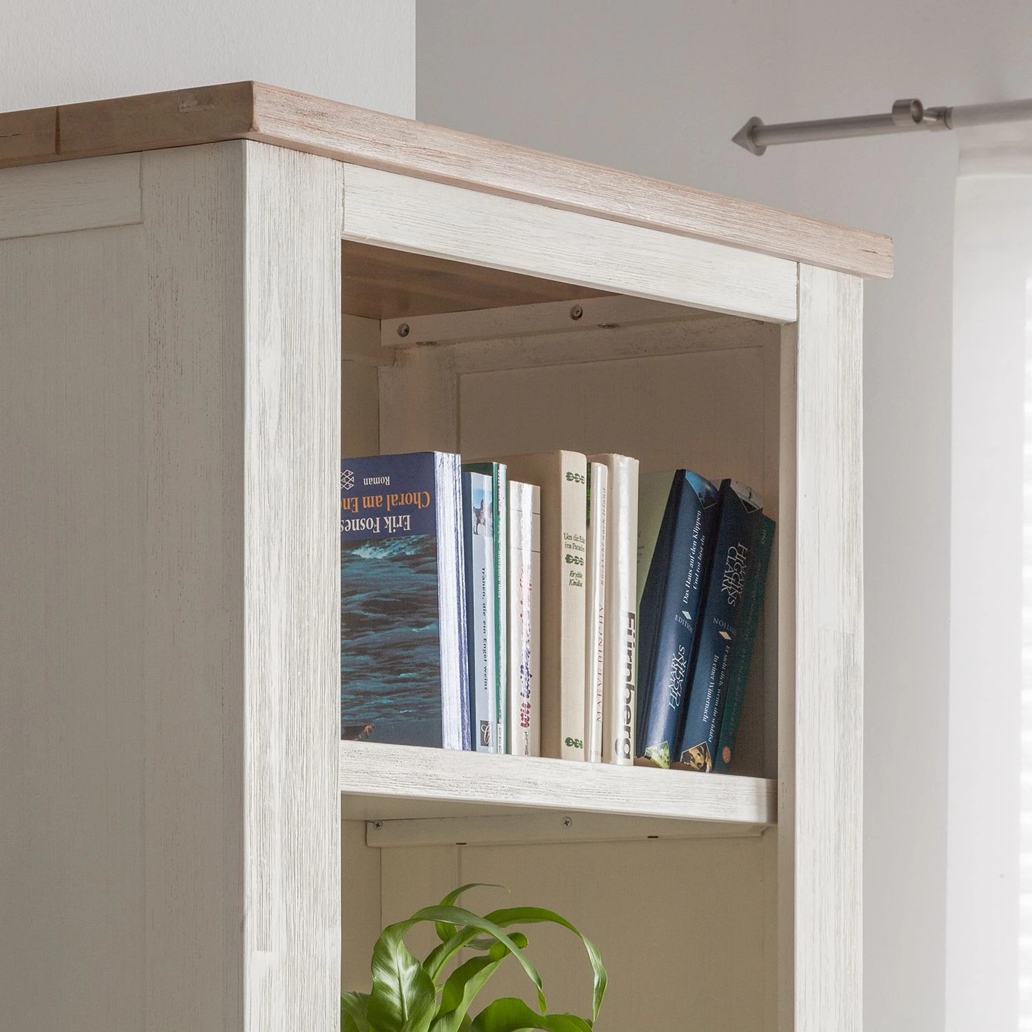 Maison Belfort Wohnwand Doral (3-teilig) - Akazie teilmassiv - Weiß / Akazie 8 Maison Belfort Wohnwand Doral (3-teilig) - Akazie teilmassiv - Weiß / Akazie – Bild 8