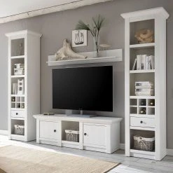 Maison Belfort Wohnwand Geestland I (4-teilig) - Pinie Weiß Dekor