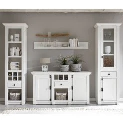 Maison Belfort Wohnwand Geestland II (4-teilig) - Pinie Weiß Dekor