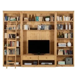 Maison Belfort Wohnwand Lillehammer I (3-teilig) - Kiefer massiv - Kiefer Natur