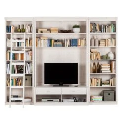 Maison Belfort Wohnwand Lillehammer I (3-teilig) - Kiefer massiv - Kiefer Weiß