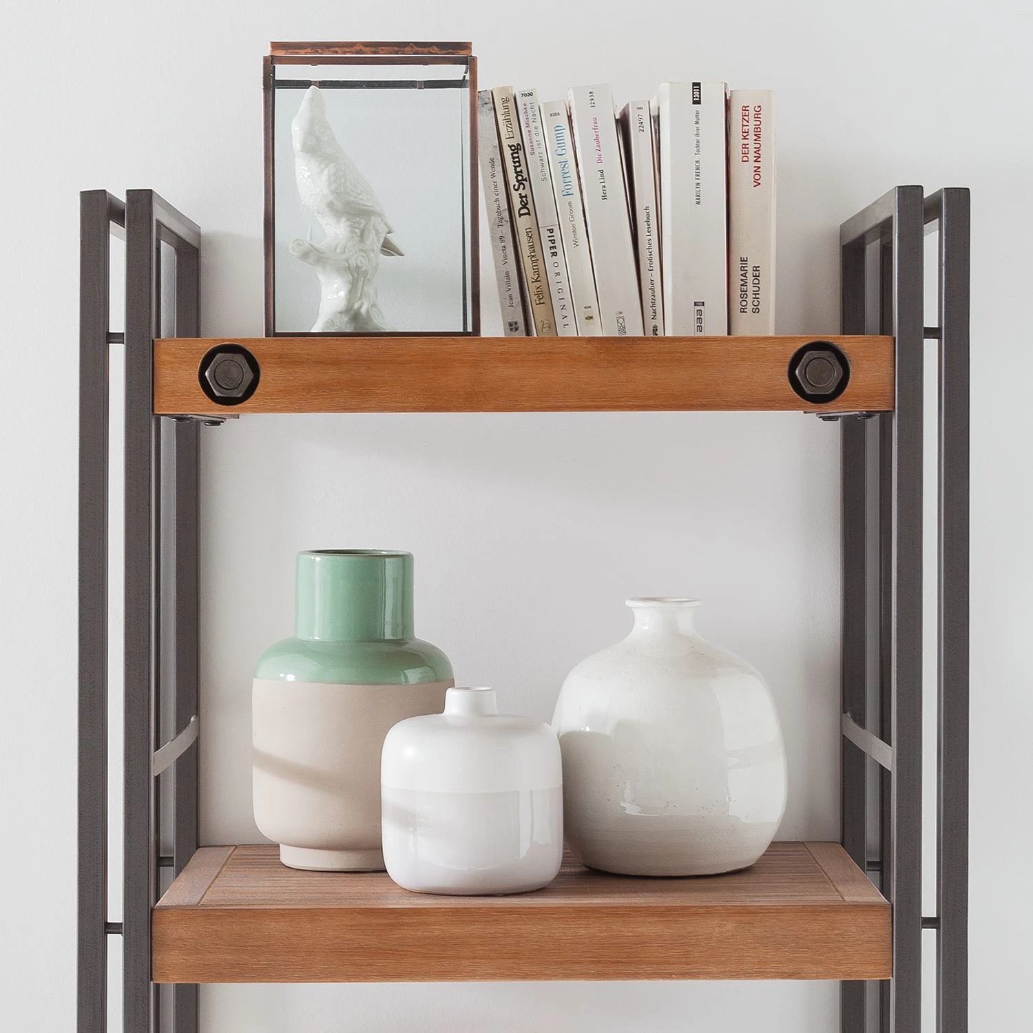 Ars manufacti Wohnwand Manchester I (3-teilig) - Akazie teilmassiv / Metall - Akazie / Anthrazit 6 Ars manufacti Wohnwand Manchester I (3-teilig) - Akazie teilmassiv / Metall - Akazie / Anthrazit – Bild 6