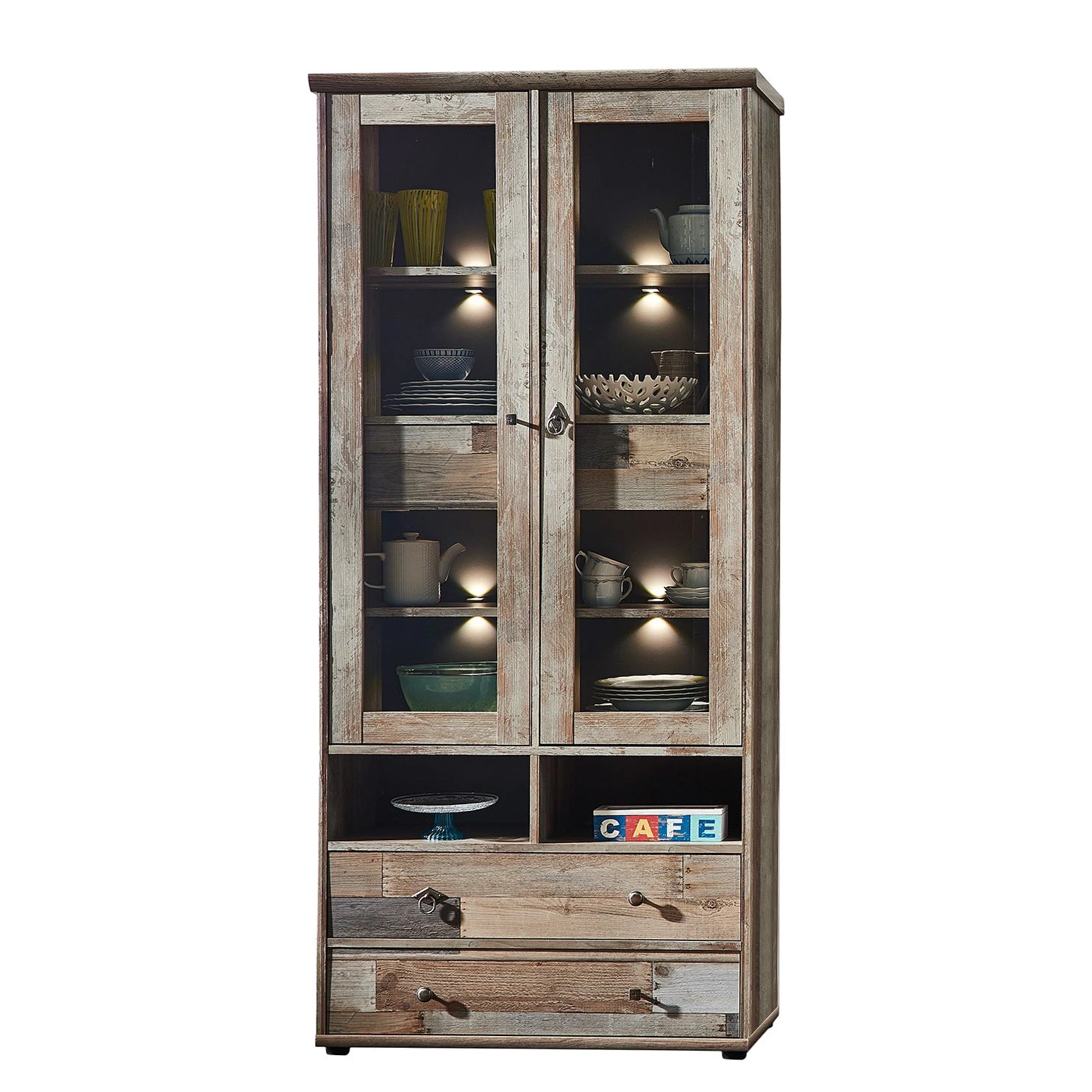 Red Living Wohnwand Tapara (4-teilig) - inkl. Beleuchtung - Braun / Grau 5 Red Living Wohnwand Tapara (4-teilig) - inkl. Beleuchtung - Braun / Grau – Bild 5