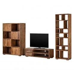 Ars manufacti Wohnwand Trangle (3-teilig) - Sheesham massiv -Wohnzimmermöbel boutique en ligne wohnwand trangle 3 teilig sheesham massiv 3472241