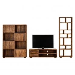 Ars manufacti Wohnwand Trangle (3-teilig) - Sheesham massiv -Wohnzimmermöbel boutique en ligne wohnwand trangle 3 teilig sheesham massiv 3472245