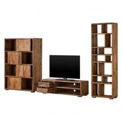 Ars manufacti Wohnwand Trangle (3-teilig) - Sheesham massiv -Wohnzimmermöbel boutique en ligne wohnwand trangle 3 teilig sheesham massiv 3472249