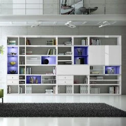 Loftscape XXL Regalwand Emporior I.B - Mit Beleuchtung 6 Loftscape XXL Regalwand Emporior I.B - Mit Beleuchtung -Wohnzimmermöbel boutique en ligne xxl regalwand emporior i b hochglanz weiss rgb led beleuchtung 3396749